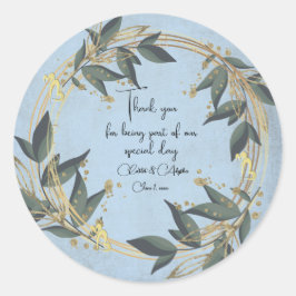 Adesivo Redondo Wreath Olive Personalizada