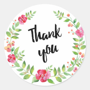 Adesivo Redondo Wreath Watercolor
