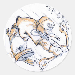 Adesivo Redondo Wrencher Mecânica Selvagem