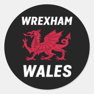Adesivo Redondo Wrexham Wales Flag