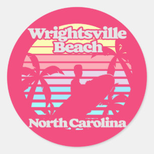 Adesivo Redondo Wright tsville Beach Carolina do Norte