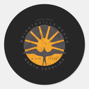 Adesivo Redondo Wright tsville Beach Nc Vacationing Sunrise Seagul