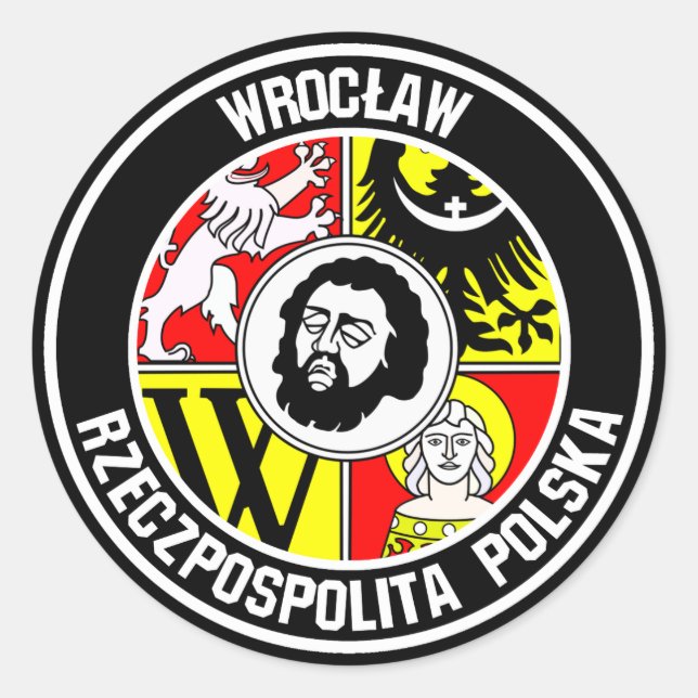 Adesivo Redondo Wrocław Round Emblem (Frente)