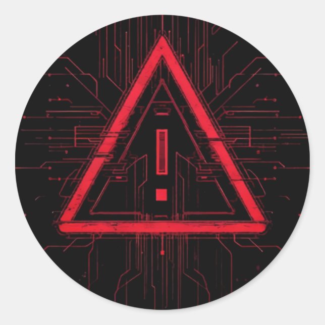 Adesivo Redondo Wrong error (Frente)