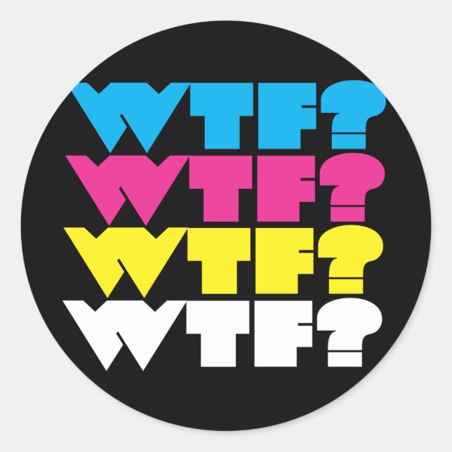 Adesivo Redondo wtf? (Frente)