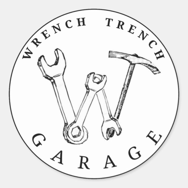 Adesivo Redondo WTG White Sticker (Frente)