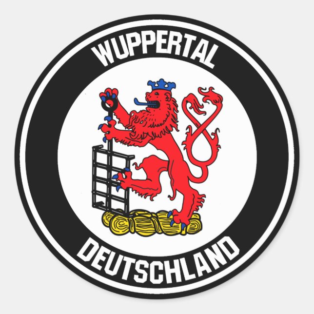 Adesivo Redondo Wuppertal Round Emblem (Frente)