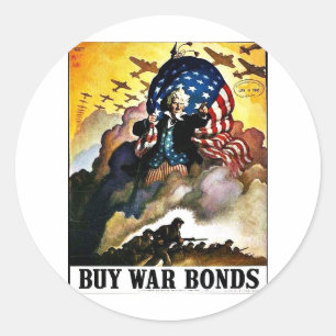 Adesivo Redondo Wwii Bonds1