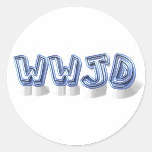 Adesivo Redondo wwjd