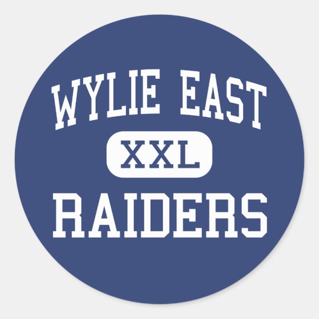 Adesivo Redondo Wylie East - Raiders - Segundo grau - Wylie Texas (Frente)