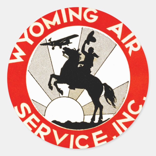 Adesivo Redondo Wyoming Air Service (Frente)