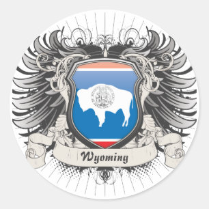 Adesivo Redondo Wyoming Crest
