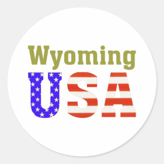 Adesivo Redondo Wyoming EUA!