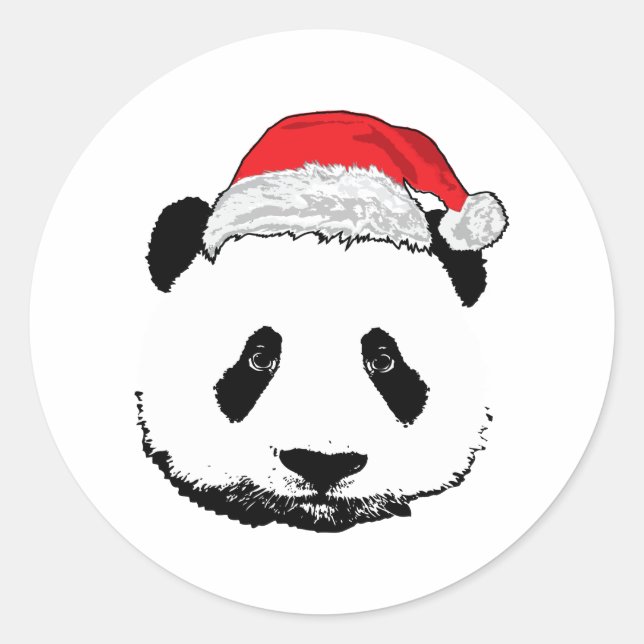 Adesivo Redondo X-Mas panda (Frente)