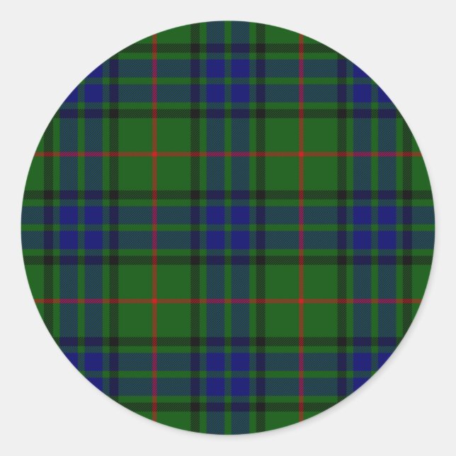 Adesivo Redondo Xadrez azul-tartan Lauder (Frente)
