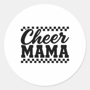 Adesivo Redondo Xadrez Cheer Cheerleading Para Mãe Cheerleader M