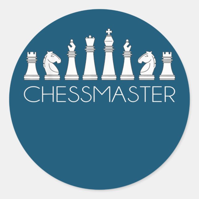 Adesivo Redondo Xadrez - Chessmaster (Frente)