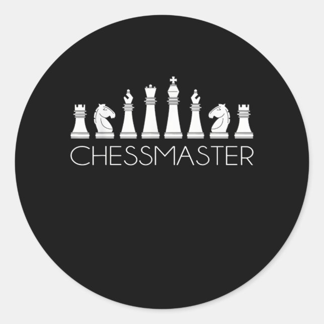 Adesivo Redondo Xadrez - Chessmaster (Frente)