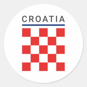 Adesivo Redondo Xadrez Croata