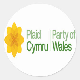 Adesivo Redondo Xadrez Cymru Party of Wales