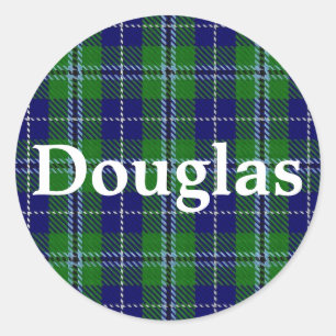 Adesivo Redondo Xadrez escocesa Clan Douglas Tartan