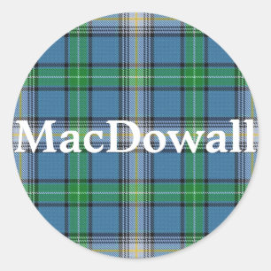 Adesivo Redondo Xadrez Escocesa Clan MacDowall Tartan