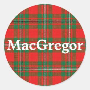 Adesivo Redondo Xadrez Escocesa Clan MacGregor Gregor Tartan