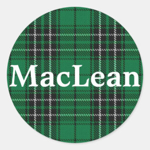 Adesivo Redondo Xadrez Escocesa Clan MacLean Tartan