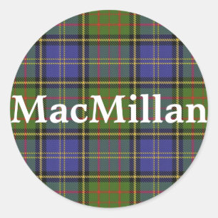 Adesivo Redondo Xadrez Escocesa Clan MacMillan Tartan
