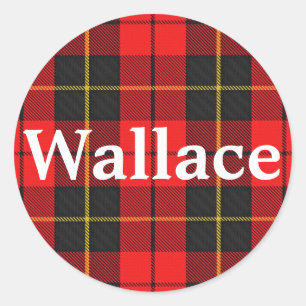 Adesivo Redondo Xadrez escocesa Clan Wallace Tartan