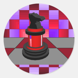 Adesivo Redondo Xadrez óptica CricketDiane 2013 do cavaleiro