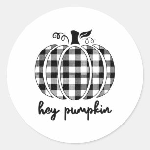 Adesivo Redondo Xadrez Preta E Branca Ei Pumpkin