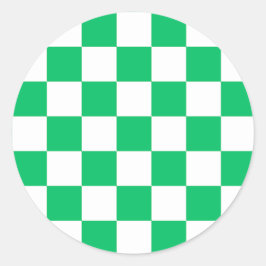 Adesivo Redondo Xadrez verde clássico 