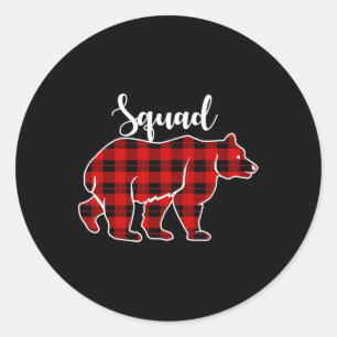 Adesivo Redondo Xadrez Vermelha Esquadrão Figurino De Natal Corres