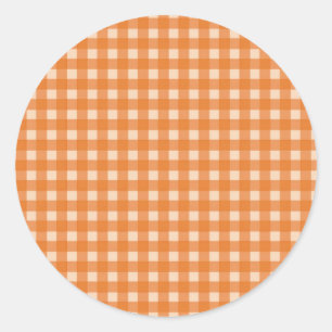 Adesivo Redondo xadrezes de cor laranja país