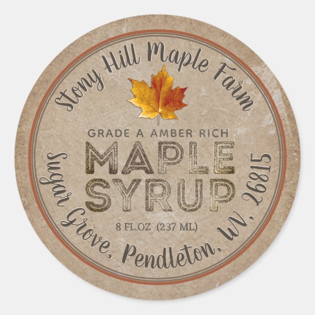 Adesivo Redondo Xarope de cartografia da sobreposição da cozinha r (Frente)