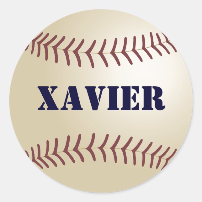 Adesivo Redondo Xavier Baseball Sticker / Selo (Frente)