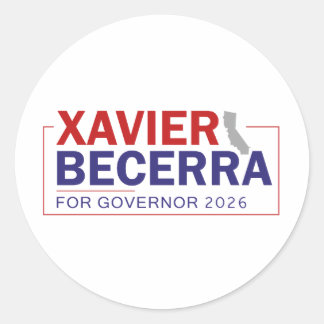 Adesivo Redondo Xavier Becerra 2026 Para Governador, Política Cali