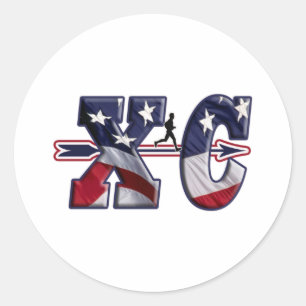 ADESIVO REDONDO XC BANDEIRA PATRIÓTICA DOS EUA DO PAÍS TRANSVERS