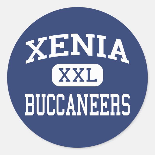 Adesivo Redondo Xenia - Buccaneers - Segundo grau - Xenia Ohio (Frente)