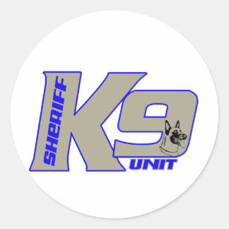 Adesivo Redondo xerife 9unidade Malinois