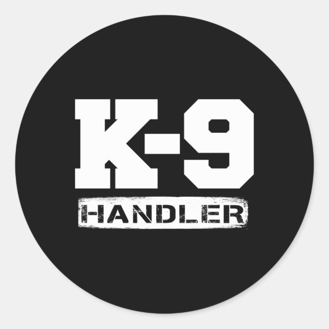 Adesivo Redondo Xerife da Polícia Manipuladora do K-9 (Frente)