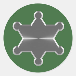 Adesivo Redondo Xerife Tin Star