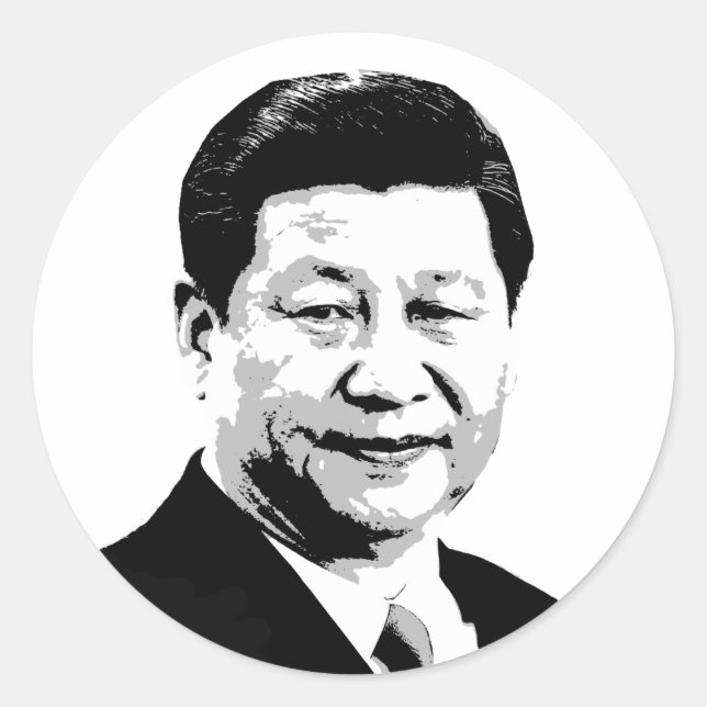 Adesivo Redondo Xi Jinping (Frente)
