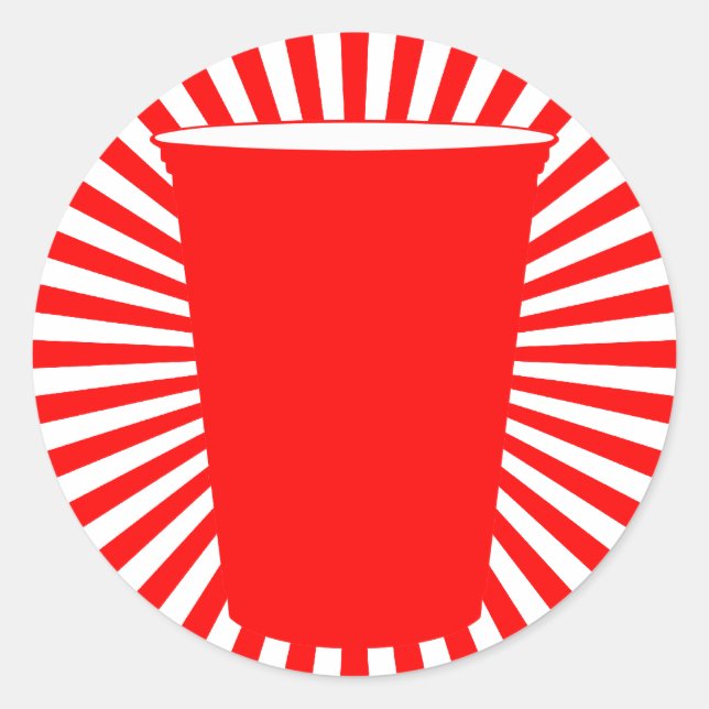 Adesivo Redondo xícara de festa (Frente)