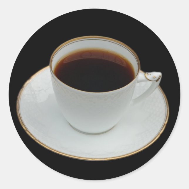 Adesivo Redondo Xícaras de café (Frente)
