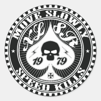 Adesivo Redondo xl8r mover lentamente 2