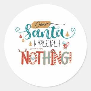 Adesivo Redondo Xmas Dando Papais noeis Caros Não Me Arrependo