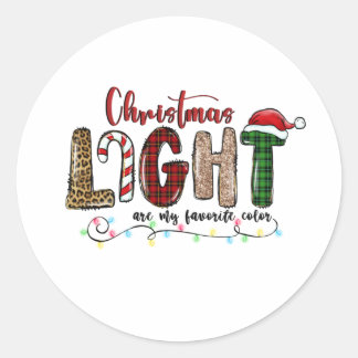 Adesivo Redondo Xmas Gift Chritsmas É Minha Cor Favorita