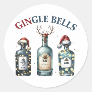 Adesivo Redondo Xmas Gift Gingle Bells